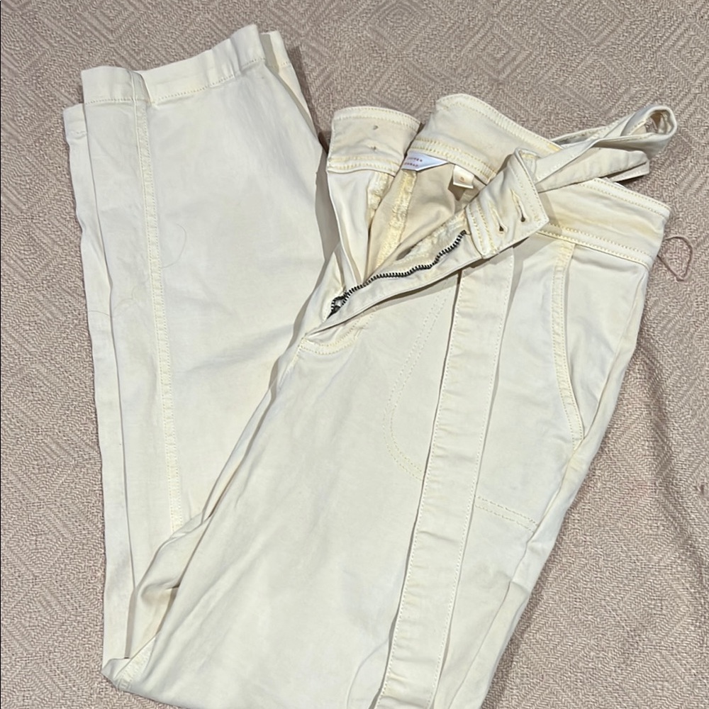 Yellow High-Waisted Pants
